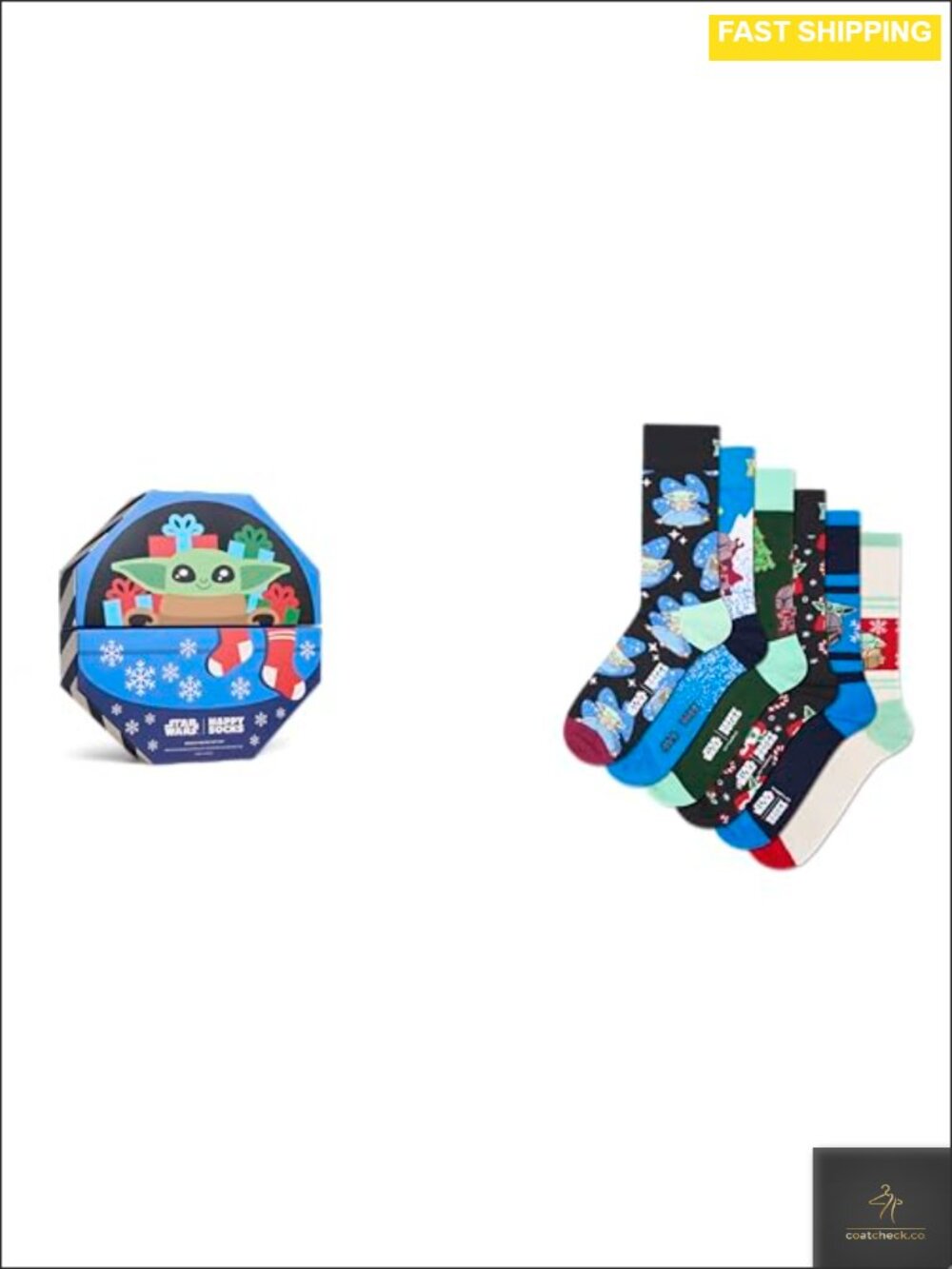 Star Wars Grogu 6-Pack Crew Socks Gift Set Organic Cotton